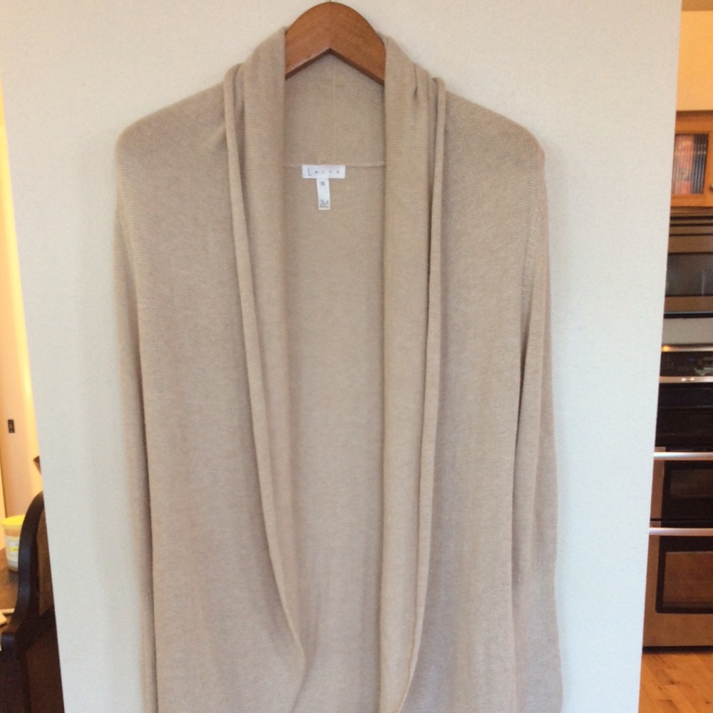 Leith Easy Circle Cardigan, XS, Tan Ethereal Hthr